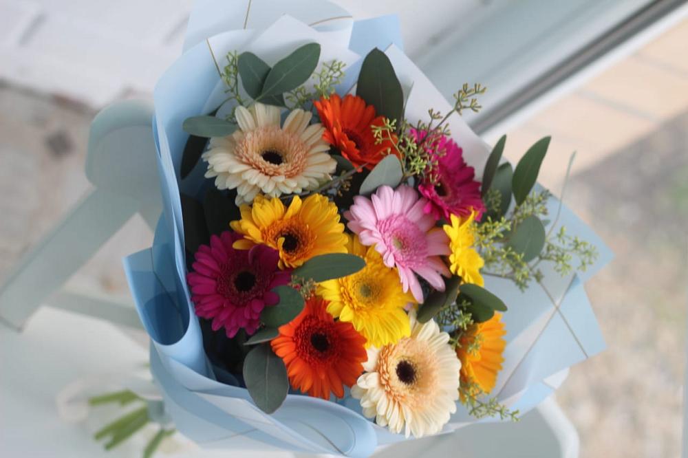 Букет цветов из: Герберы в Новый