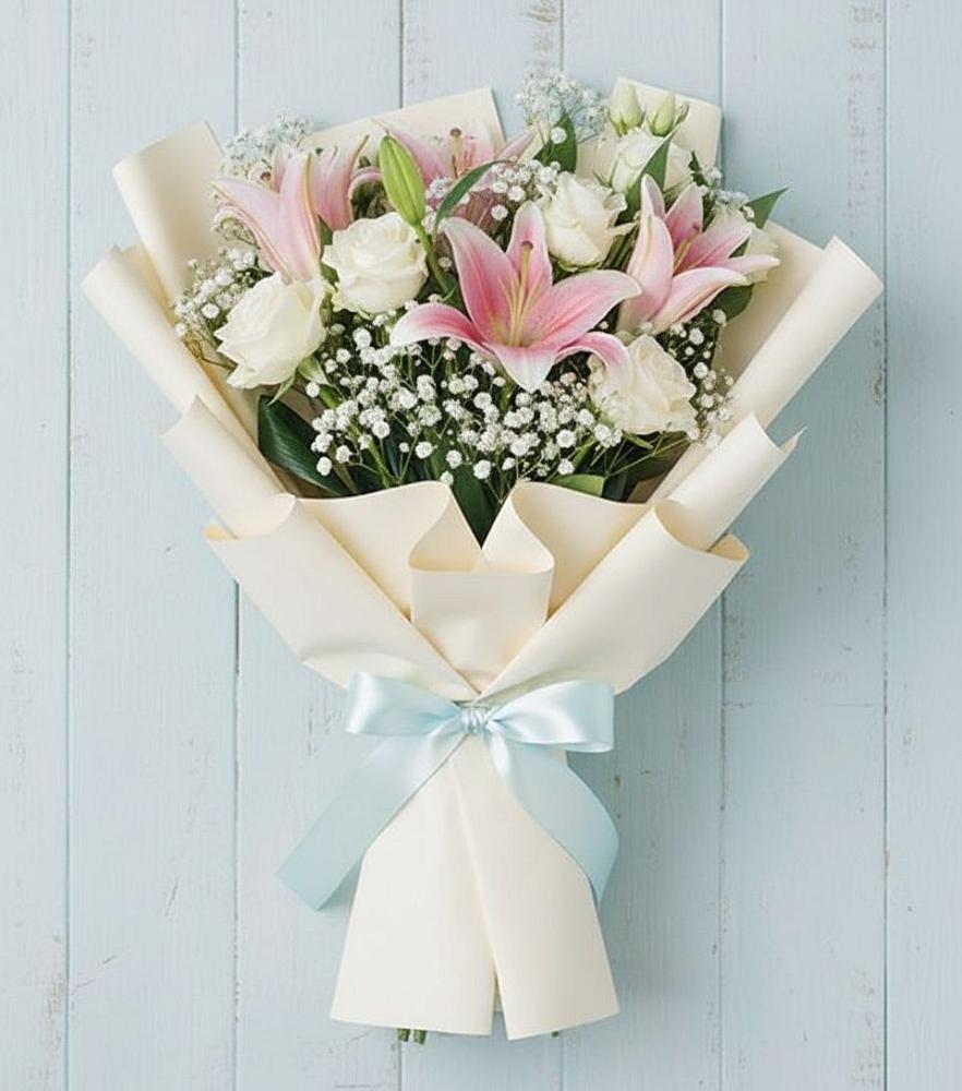 Букет цветов из: Лилии в Новый