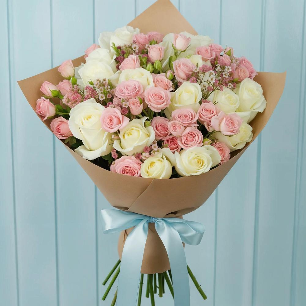 Букет цветов из: Розы в Новый