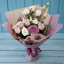 Букет цветов из:  Розы и Лизиантусы #REPLACE_PRED# Новый