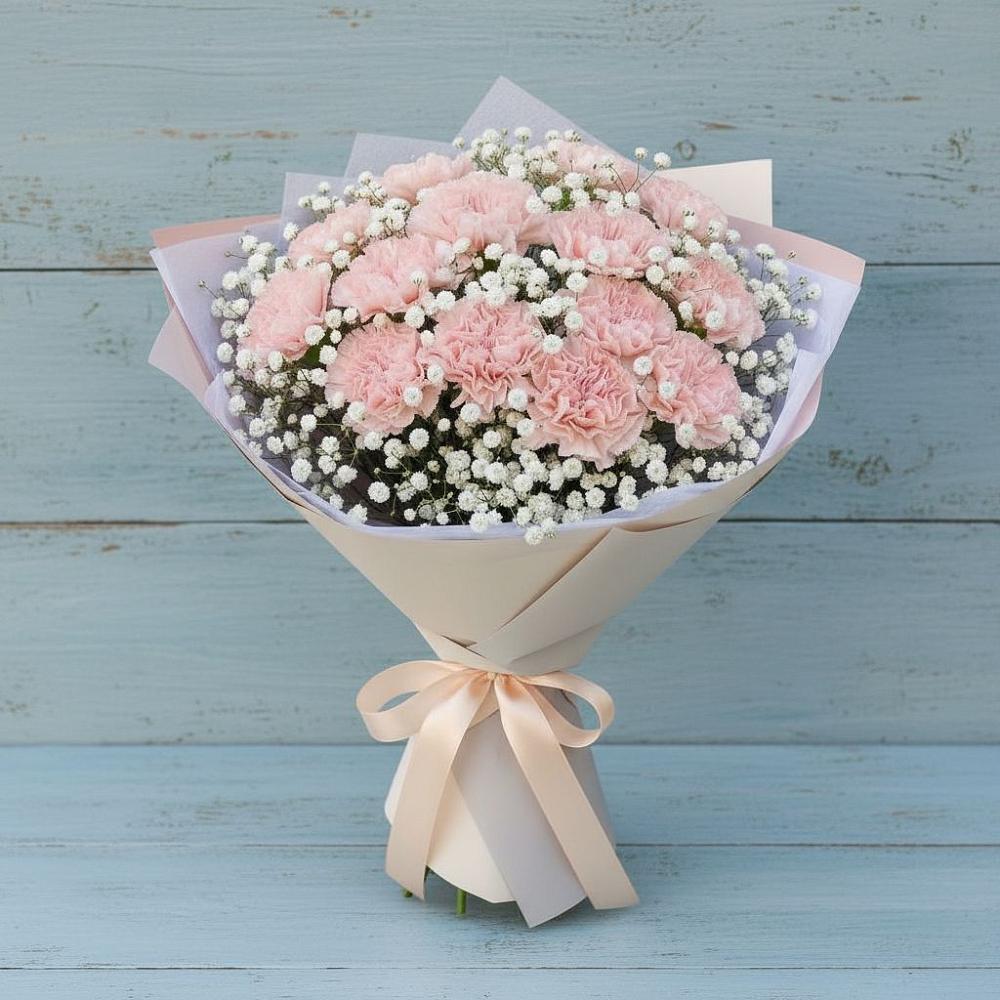 Букет цветов из: Гвоздики в Новый