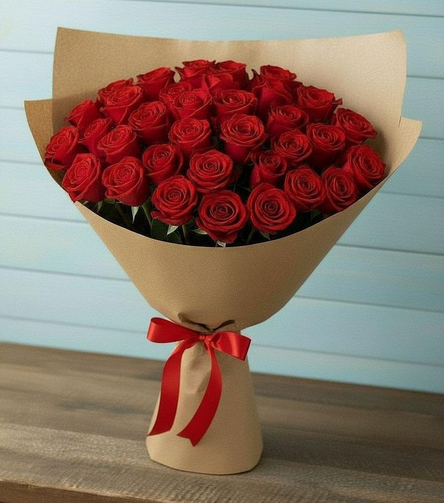 Букет Красные розы Милано в Новый