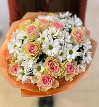 Букет цветов из:  Розы и Хризантемы #REPLACE_PRED# Новый
