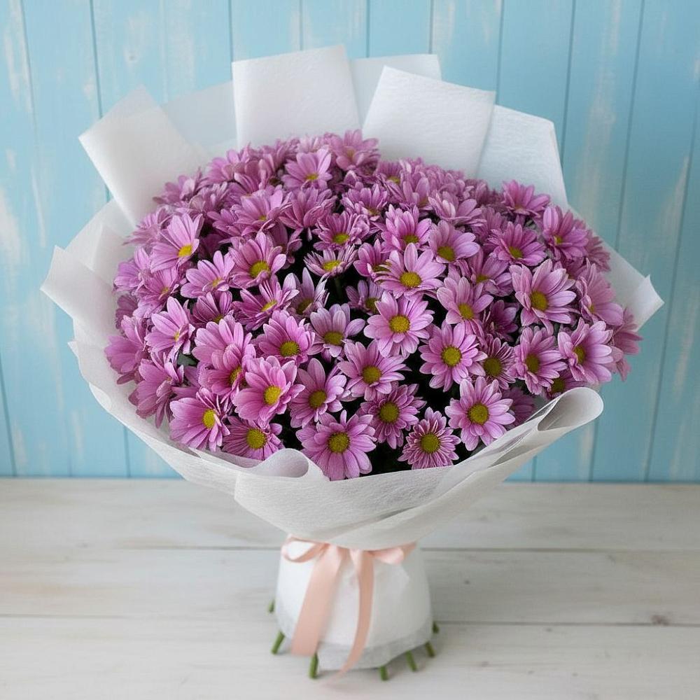 Букет цветов из: Хризантемы в Новый