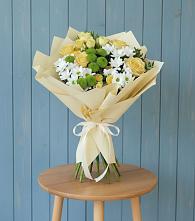 Букет цветов из:  Хризантемы и Розы #REPLACE_PRED# Новый