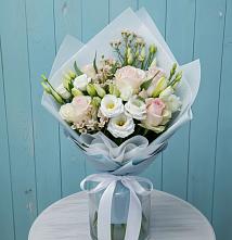 Букет цветов из:  Розы и Лизиантусы #REPLACE_PRED# Новый