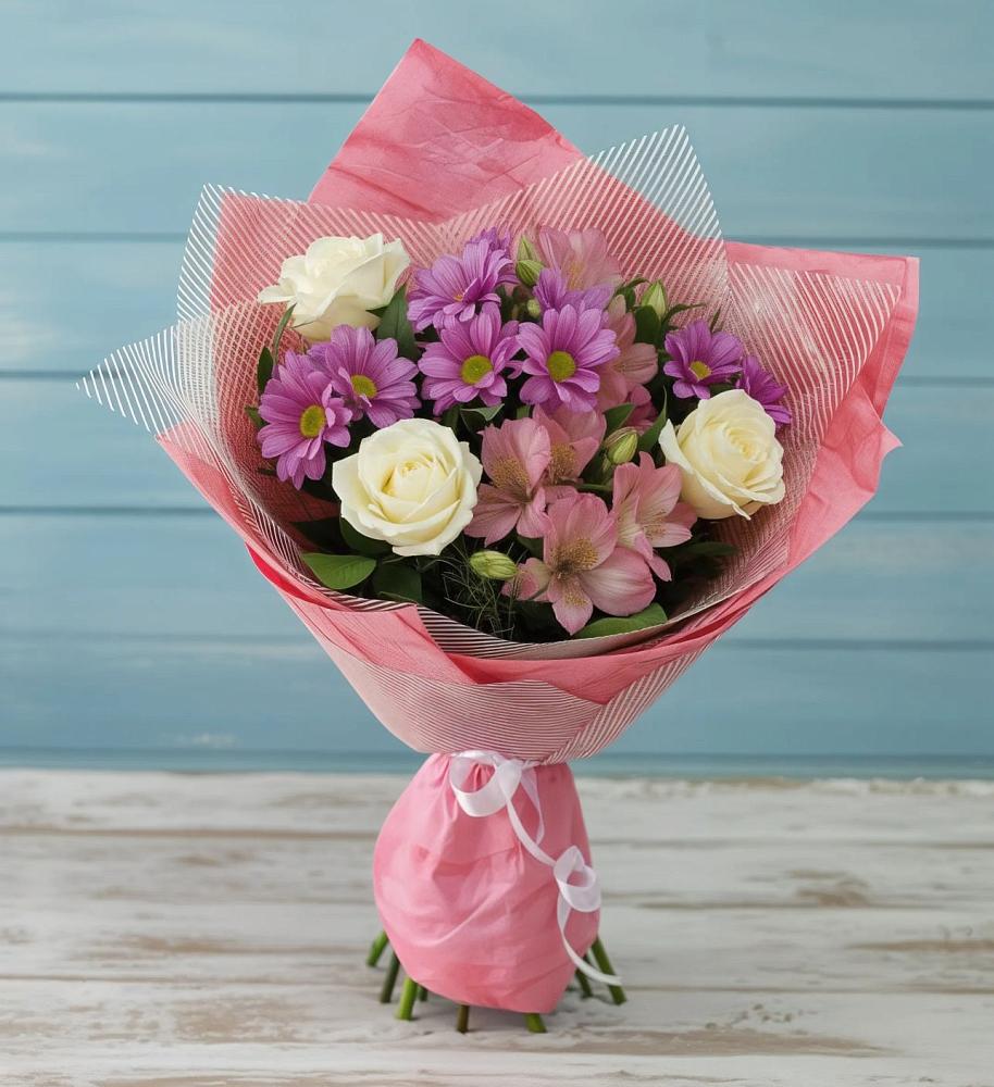 Букет цветов из: Герберы в Новый