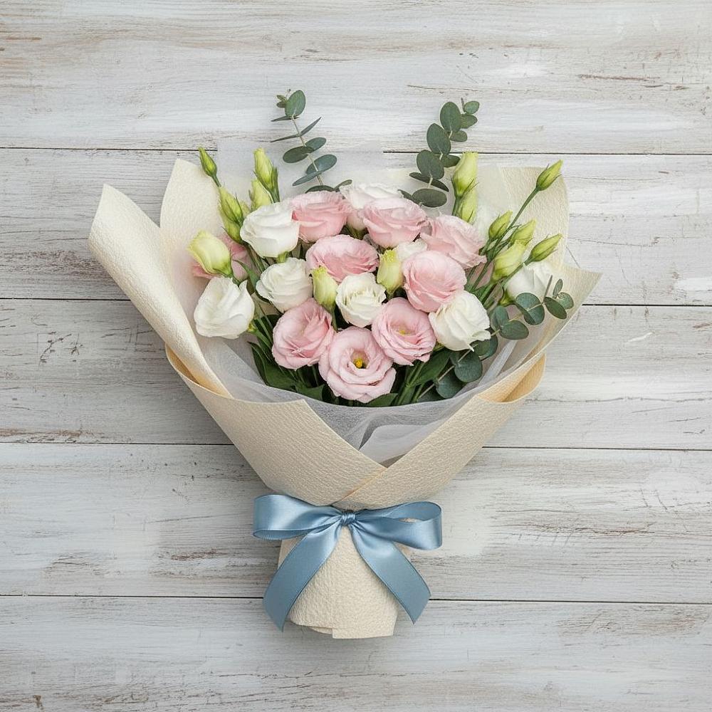 Букет цветов из: Лизиантусы в Новый